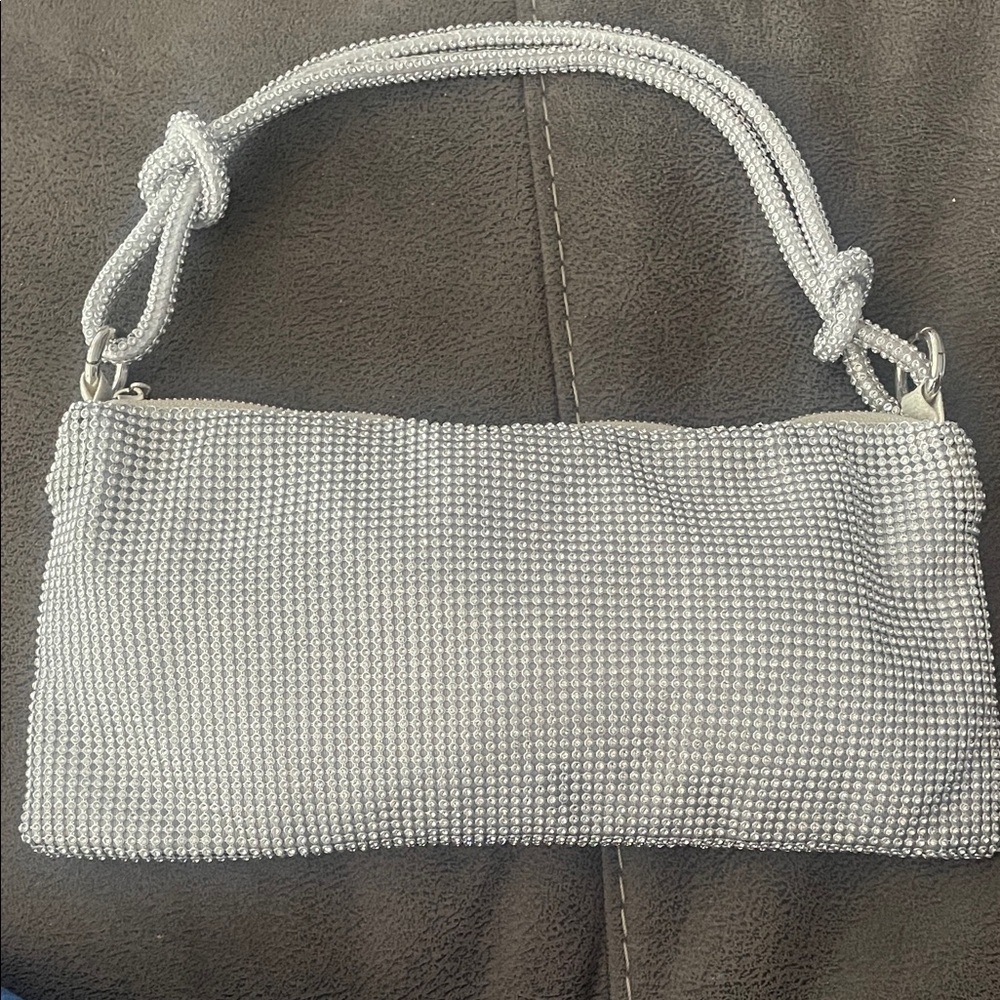Urban Expressions Silver Beaded Clutch